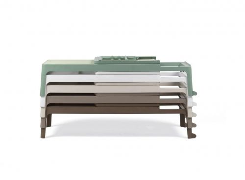 PLANO, шезлонг-лежак пластиковый с текстиленом