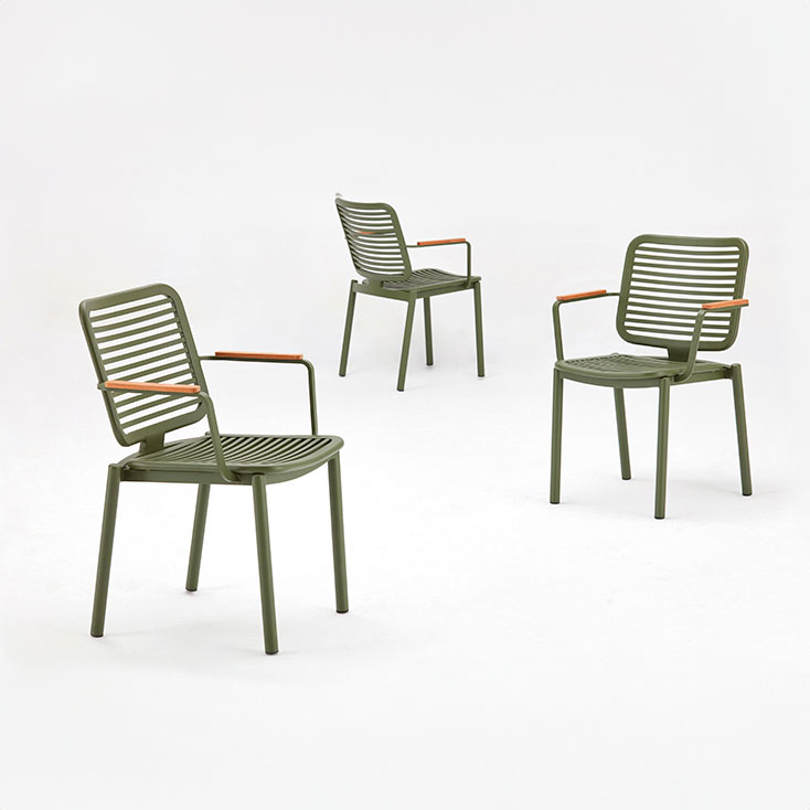 Кресло металлическое с подушкой Armona