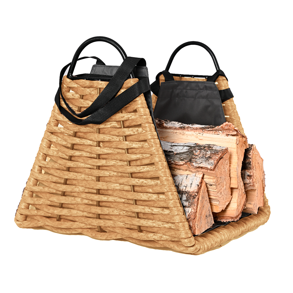 Корзина-дровница с переноской DeckWOOD треугольная