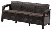 CORFU LOVE SEAT MAX, трехместный диван (коричневый)