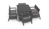 DELANO SET WITH LIMA TABLE 160, комплект мебели (графит)