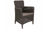TRENTON, кресло пластиковое (коричневый)