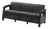 CORFU LOVE SEAT MAX, трехместный диван (графит)