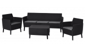 SALEMO 3 SEATER SET, комплект мебели (графит)