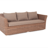 КАПУЧИНО, плетеный диван трехместный (коричневый)