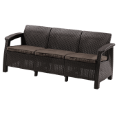 CORFU LOVE SEAT MAX, трехместный диван (коричневый)