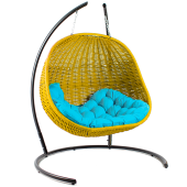 Двойное кресло-кокон подвесное DeckWOOD (желтый)