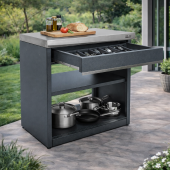 Модуль уличной кухни SMART-900 Стол с ящиком Helios