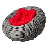 Кресло-гнездо плетеное DeckWOOD Nest (серый)