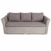 КАПУЧИНО, плетеный диван трехместный (графит (гиацинт))
