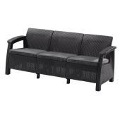 CORFU LOVE SEAT MAX, трехместный диван (графит)