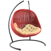 Двойное кресло-кокон подвесное DeckWOOD (красный)