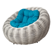 Кресло-гнездо плетеное DeckWOOD Nest (белый)