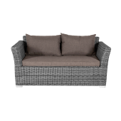 КАПУЧИНО, плетеный диван двухместный (графит)
