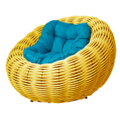 Кресло-гнездо плетеное DeckWOOD Nest (желтый)