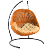 Двойное кресло-кокон подвесное DeckWOOD (оранжевый)