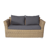 КАПУЧИНО, плетеный диван двухместный (соломенный)