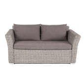 КАПУЧИНО, плетеный диван двухместный (графит (гиацинт))