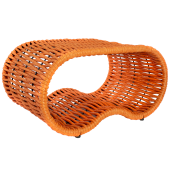 Стол-пуф DeckWOOD из полимерной лозы (оранжевый)