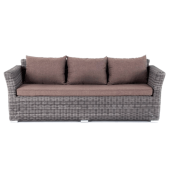 КАПУЧИНО, плетеный диван трехместный (графит)