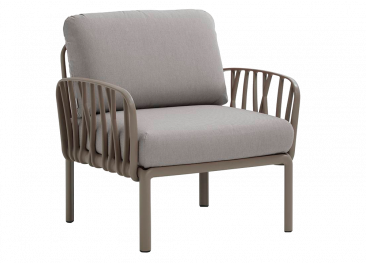 KOMODO POLTRONA, лаунж-кресло (totrota/тортора, подушка текстиль серый)