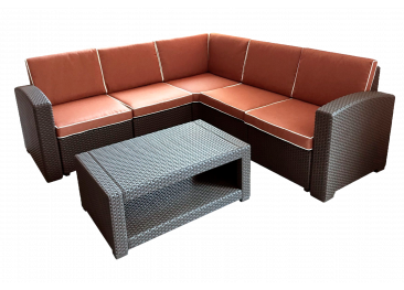 RATTAN PREMIUM CORNER, комплект мебели (коричневый)