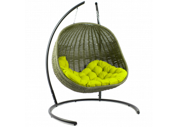 Двойное кресло-кокон подвесное DeckWOOD (темно-зеленый)