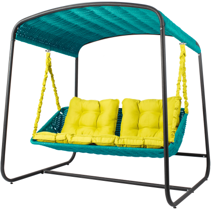 Диван подвесной со стойкой DeckWOOD Sky bed lite (голубой)