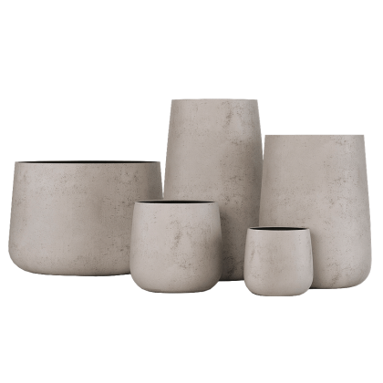 Кашпо CONE (38x41, CONCRETE WHITE)