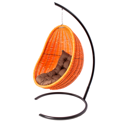 Кокон подвесной плетеный DeckWOOD (оранжевый)