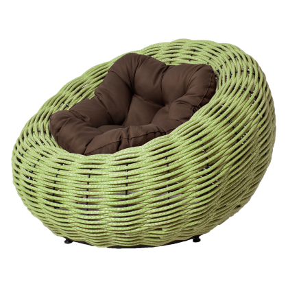 Кресло-гнездо плетеное DeckWOOD Nest (салатовый)