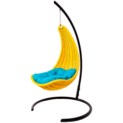 Кресло-гамак подвесное плетеный DeckWOOD (желтый)