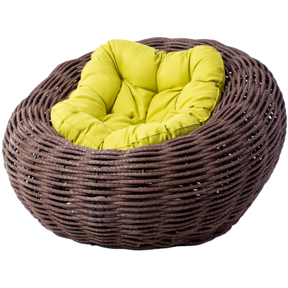 Кресло-гнездо плетеное DeckWOOD Nest (коричневый)