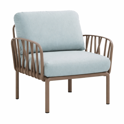 KOMODO POLTRONA, лаунж-кресло (tortota/тортора, подушка текстиль розовый)