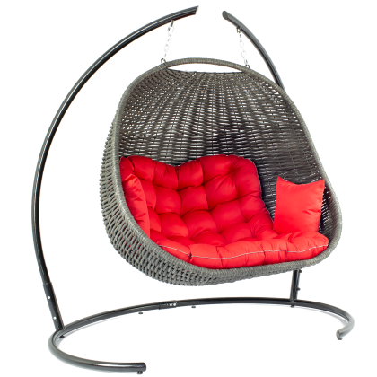 Двойное кресло-кокон подвесное DeckWOOD (черный)