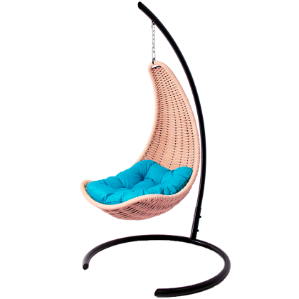Кресло-гамак подвесное плетеный DeckWOOD (пудровый)