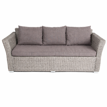 КАПУЧИНО, плетеный диван трехместный (графит (гиацинт))