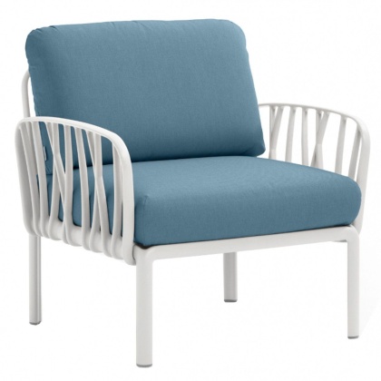 bianco/белый, подушка синий Sunbrella
