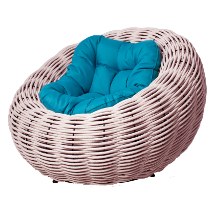 Кресло-гнездо плетеное DeckWOOD Nest (пудровый)