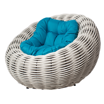 Кресло-гнездо плетеное DeckWOOD Nest (белый)