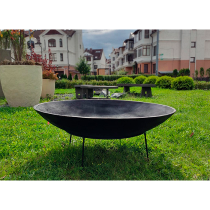 Чугунная чаша на металлической подставке PREMIUM C-серия (100)