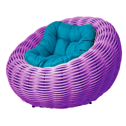 Кресло-гнездо плетеное DeckWOOD Nest (фуксия)