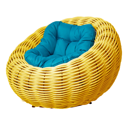 Кресло-гнездо плетеное DeckWOOD Nest (желтый)