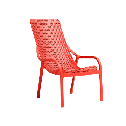NET LOUNGE, лаунж-кресло пластиковое (corallo/коралл)