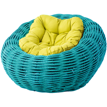 Кресло-гнездо плетеное DeckWOOD Nest (голубой)