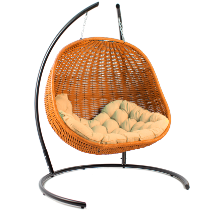 Двойное кресло-кокон подвесное DeckWOOD (оранжевый)