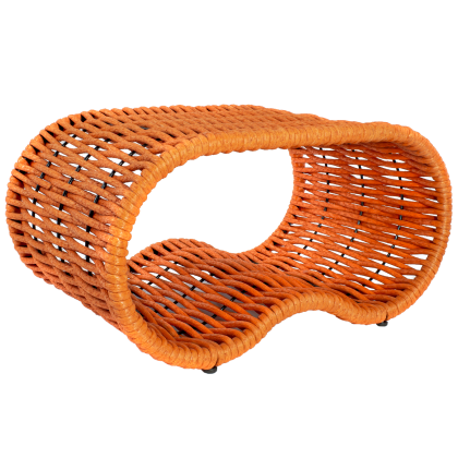 Стол-пуф DeckWOOD из полимерной лозы (оранжевый)
