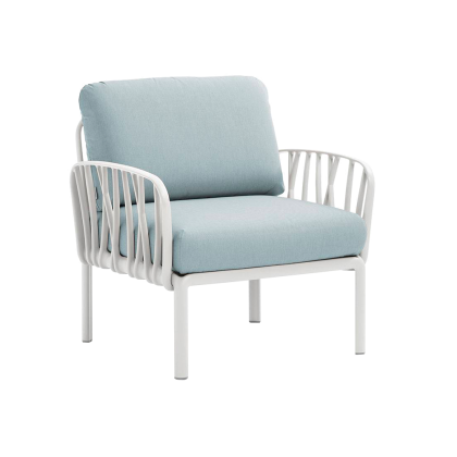 KOMODO POLTRONA, лаунж-кресло (bianco/белый, подушка лед Sunbrella)