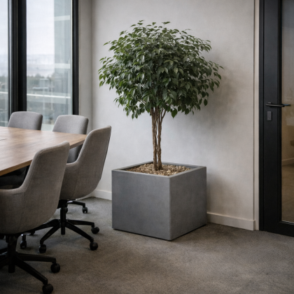 Кашпо CONCRETIKA КВАДРО 50x50x50 (АРКТИК ГРЕЙ)