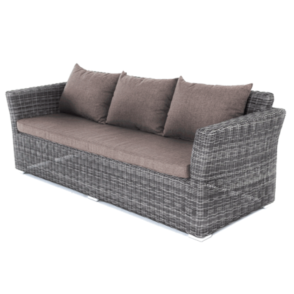 КАПУЧИНО, плетеный диван трехместный (графит)